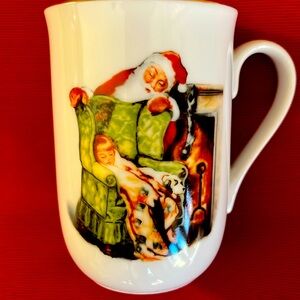 NORMAN ROCKWELL museum Waiting for Santa mug